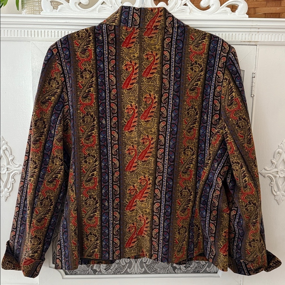 Vintage Harve Bernard Paisley Velvet Jacket - Picture 5 of 10